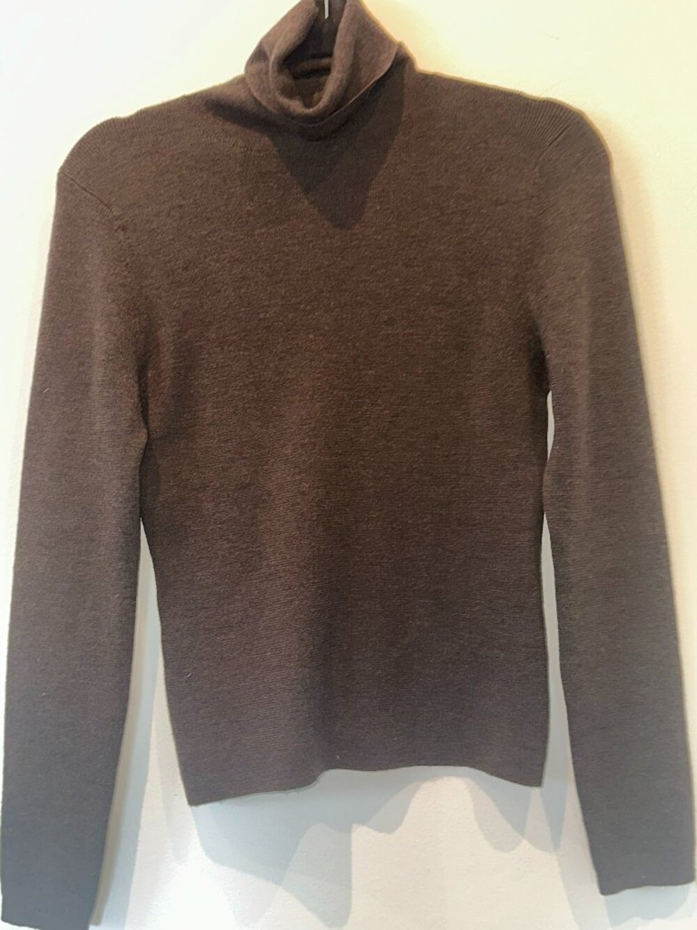 Banana Republic Brown Extra Fine Italian Merino Wool Turtleneck Sweater